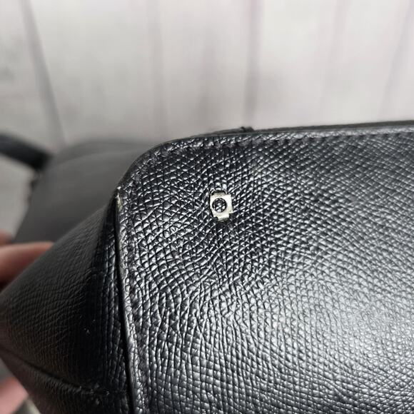 Tumi Sinclair Camila Leather Laptop Tote Black Work Travel Bag - Picture 6 of 7